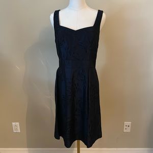Lauren Ralph Lauren Navy Brocade Dress Size 6